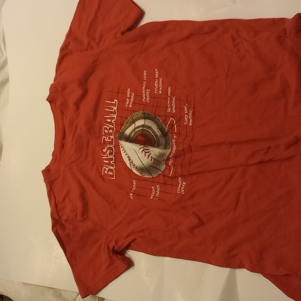 Cat & jack boys short sleeve shirt, size medium (8/10), red